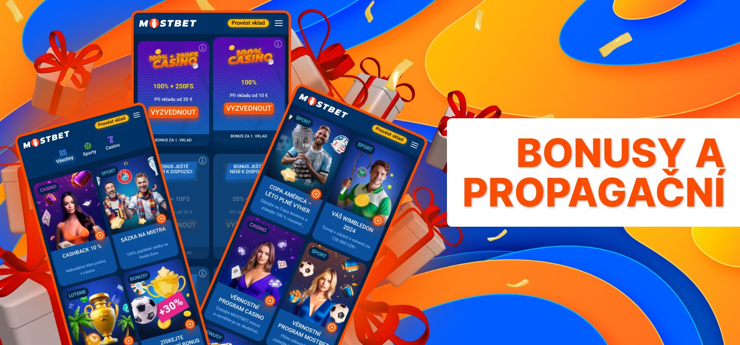 Atraktivní bonusové nabídky v mobilní aplikaci Mostbet