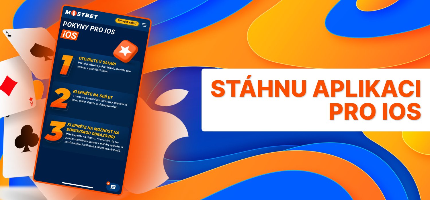 Mobilní aplikace Mostbet pro zařízení iOS