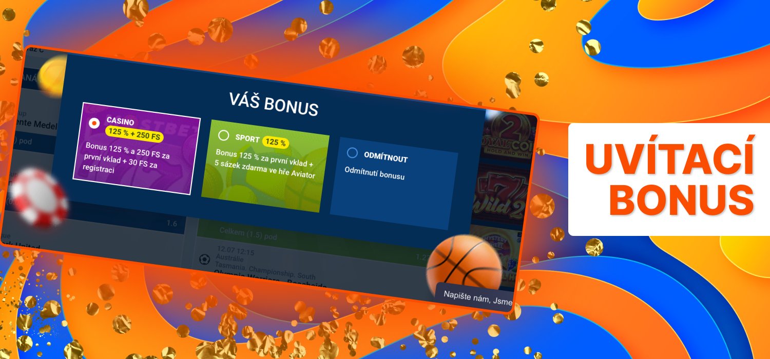 Bonus za registraci pro online kasino účet.
